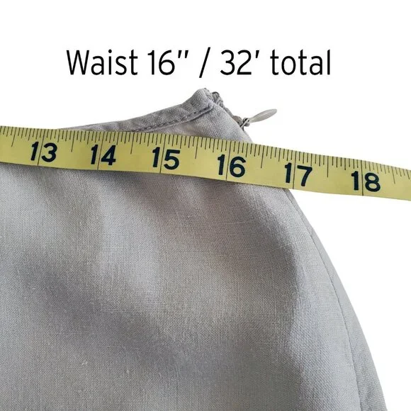 St. John's Bay 100% Linen Skirt Cottagecore Beachy Boho Tiered Peasant Size L - Picture 8 of 14